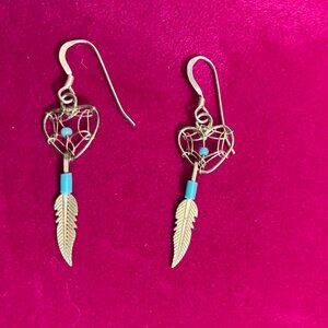 Sterling Silver Dreamcatcher Earrings